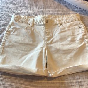 White Jean Shorts